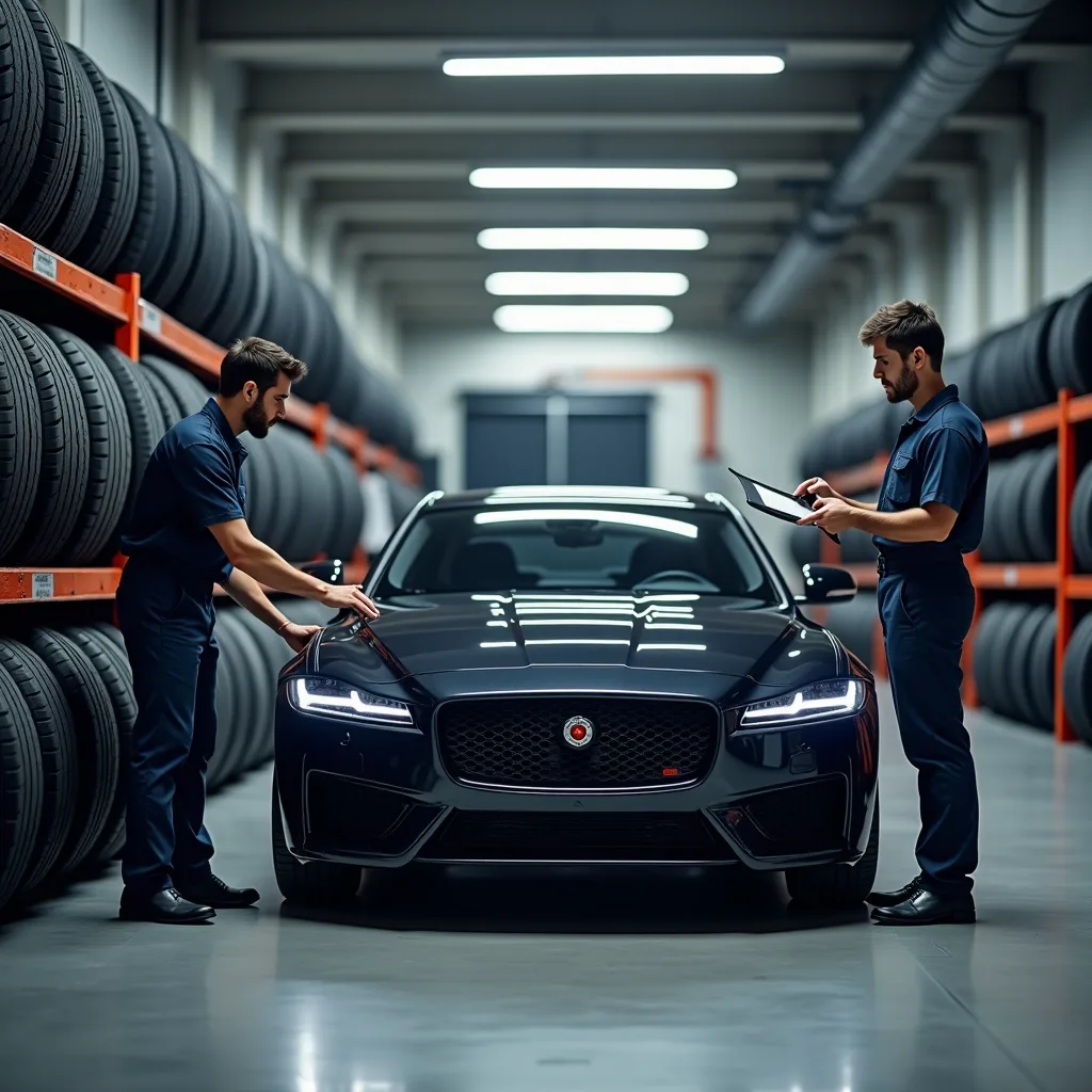 Carro esportivo com pneus de alto desempenho